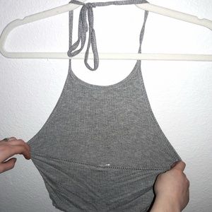 💎Gray Halter Crop-Top💎